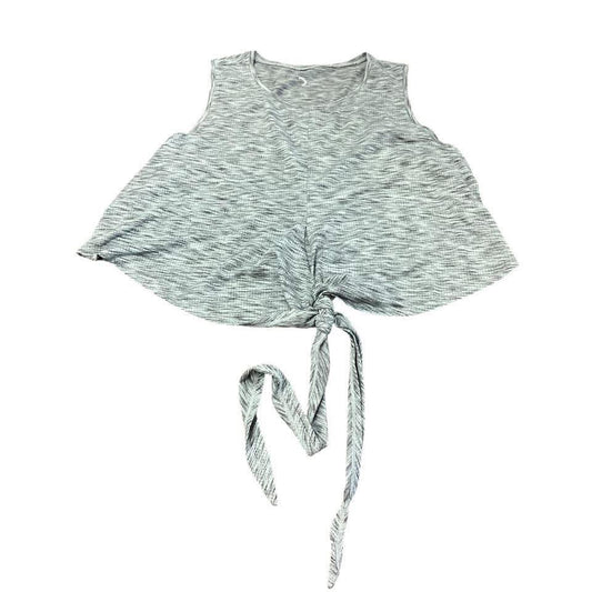 ZYIA ACTIVE GRAY TIE WAIST CROP TOP 123 XXXL