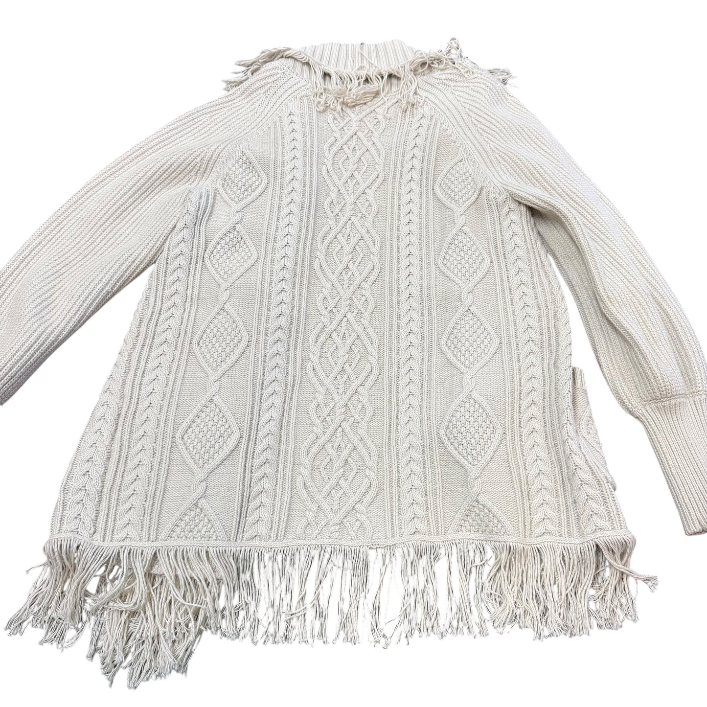 JONATHAN SIMKHAI ANINA FISHERMAN CARDIGAN STONE WOOL COTTON NO BELT 6 SMALL