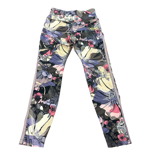 NIKE RUNNING FLORAL PRINT DRI FIT LEGGINGS 100 SMALL