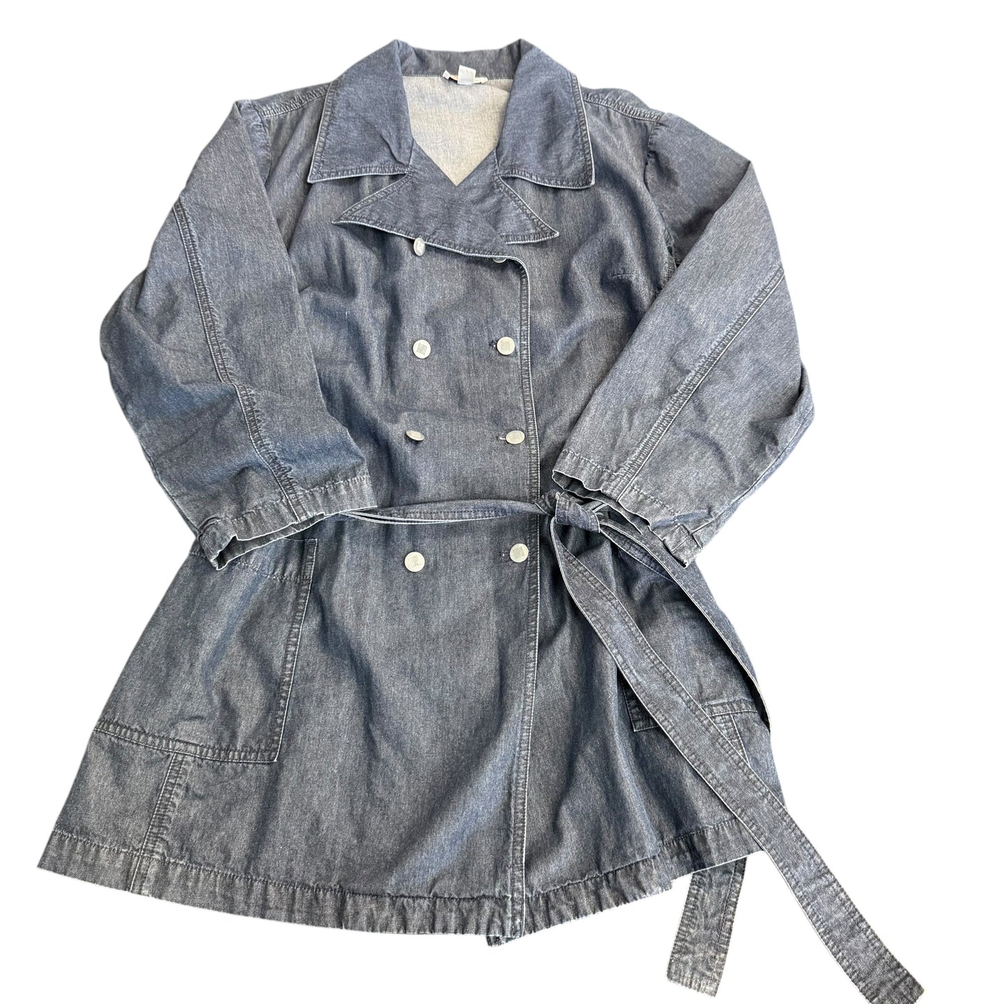 TALBOTS DARK DENIM BELTED JACKET 257 SZ 20W