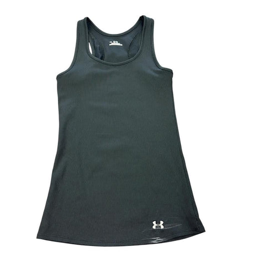 UA BLACK RIBBED ATHLETIC TANK TOP 27 SMALL