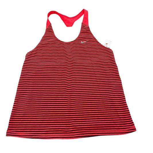 NIKE RED BLACK STRIPED ATHLETIC TANK TOP 27 SMALL