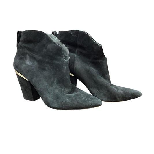 1.STATE BLACK SUEDE HEELED BOOTIES (#51)  SIZE 9  $14.99