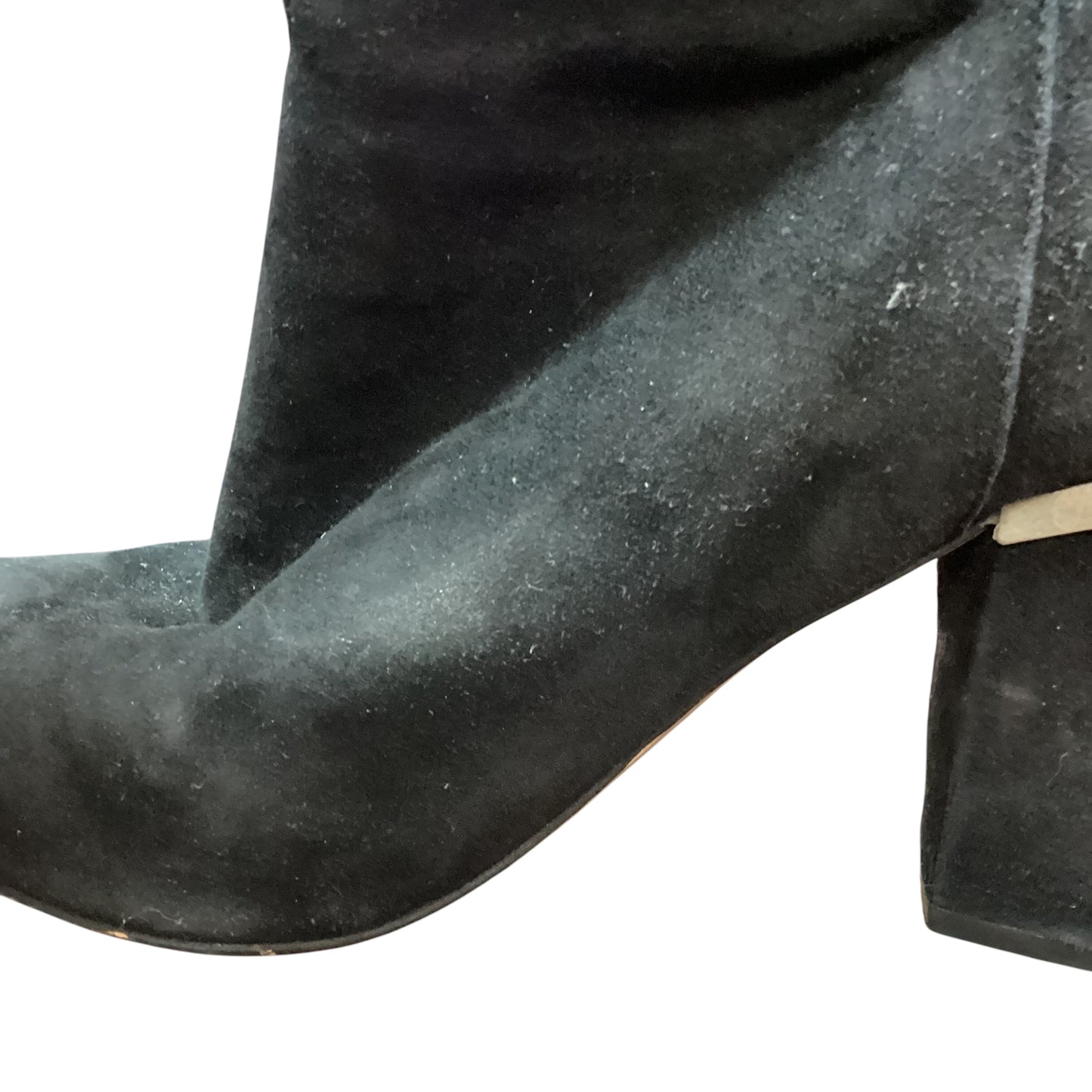 1.STATE BLACK SUEDE HEELED BOOTIES (#51)  SIZE 9  $14.99