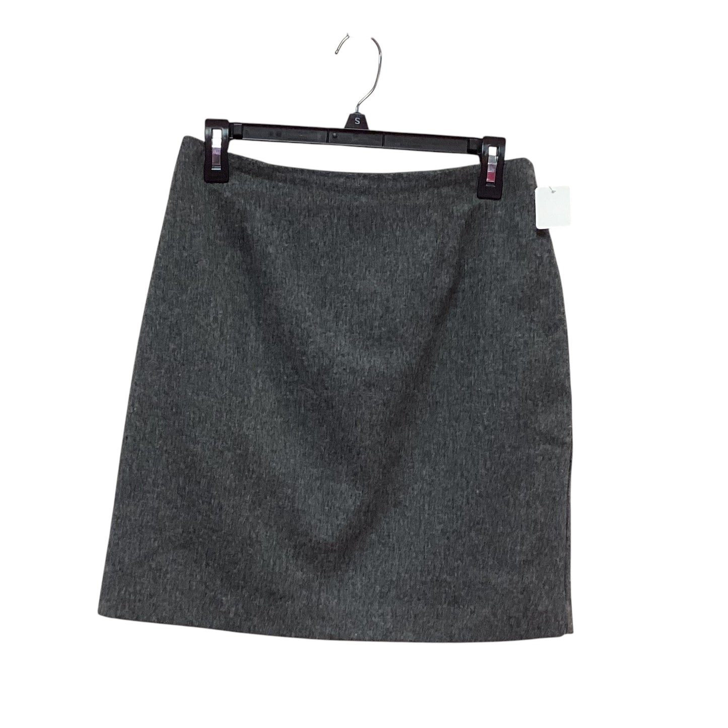 REQUIREMENTS PETITE GRAY WOOL BLEND 90s SKIRT 100  Sz 10 (fits 6/8)