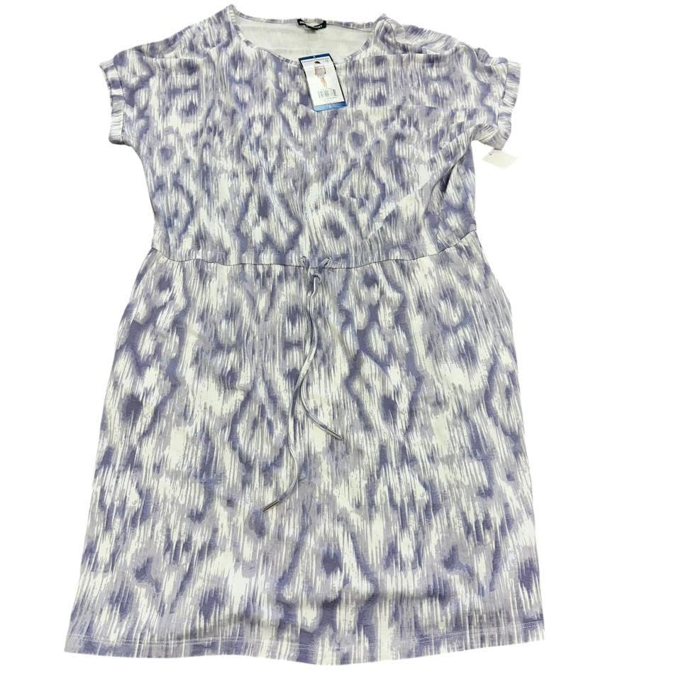 HILARY RADLEY PURPLE WHITE DRESS 152 NWT LARGE