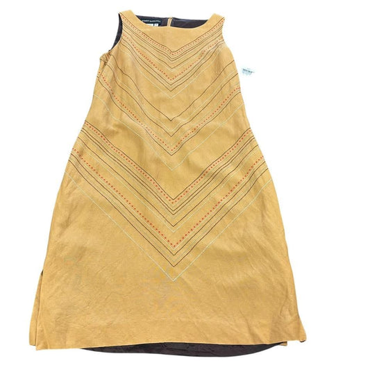 DONNA MORGAN LINEN BLEND YELLOW DRESS 84 Sz 10