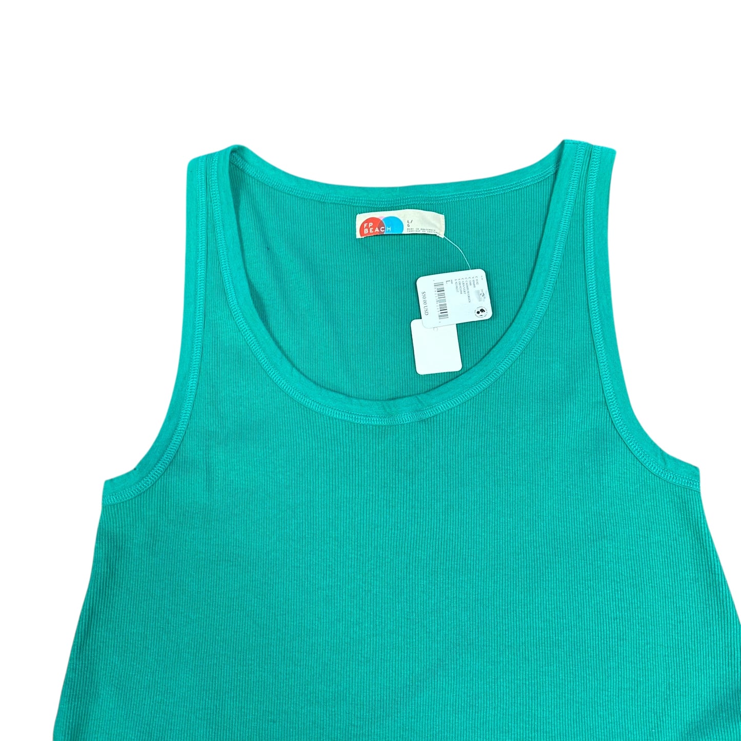 FP BEACH GREEN TANK DRESS CADMIUM GREEN 26 NWT $50 LARGE