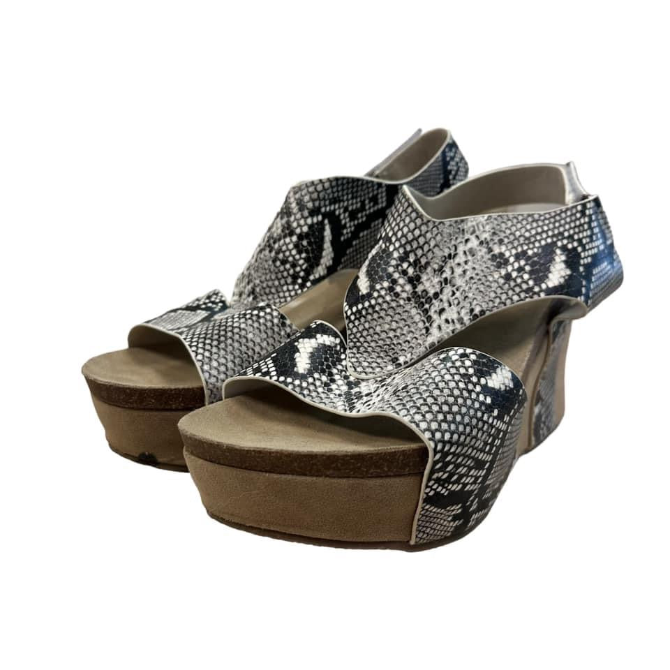 LET’s SEE STYLE SNAKESKIN WEDGES 143  SZ 9  $16.99