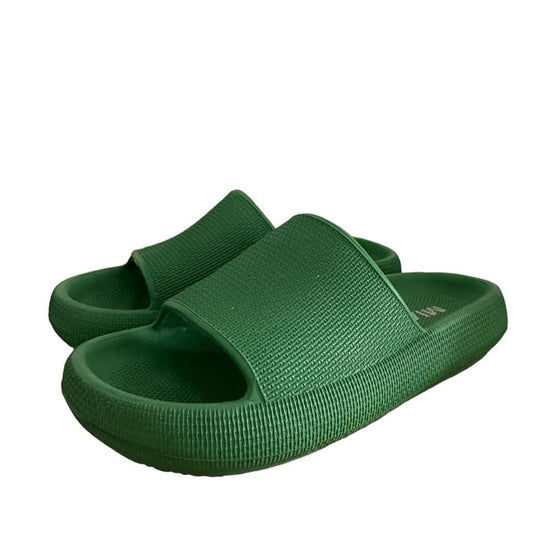 MIA GREEN PLATFPRM SLIDES SZ 7 $12.99