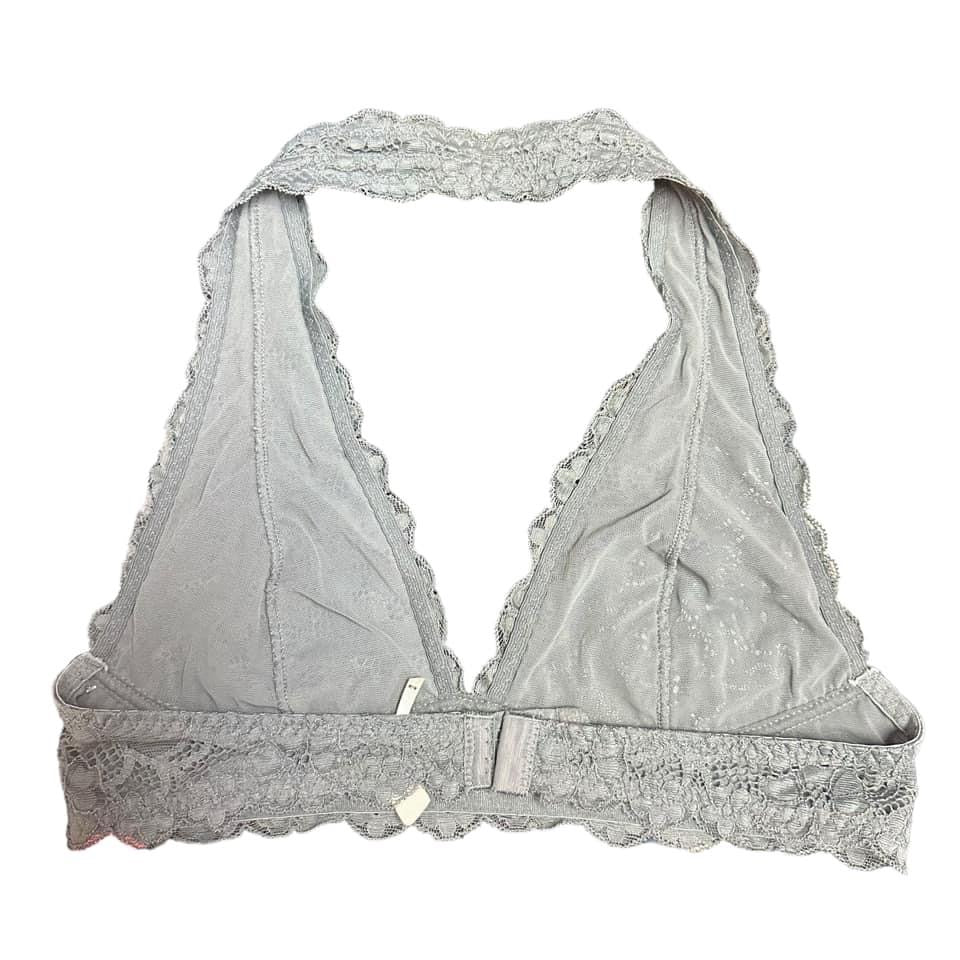 FREE PEOPLE INTIMATELY GRAY HALTER LACE BRALETTE  MEDIUM  $9.99