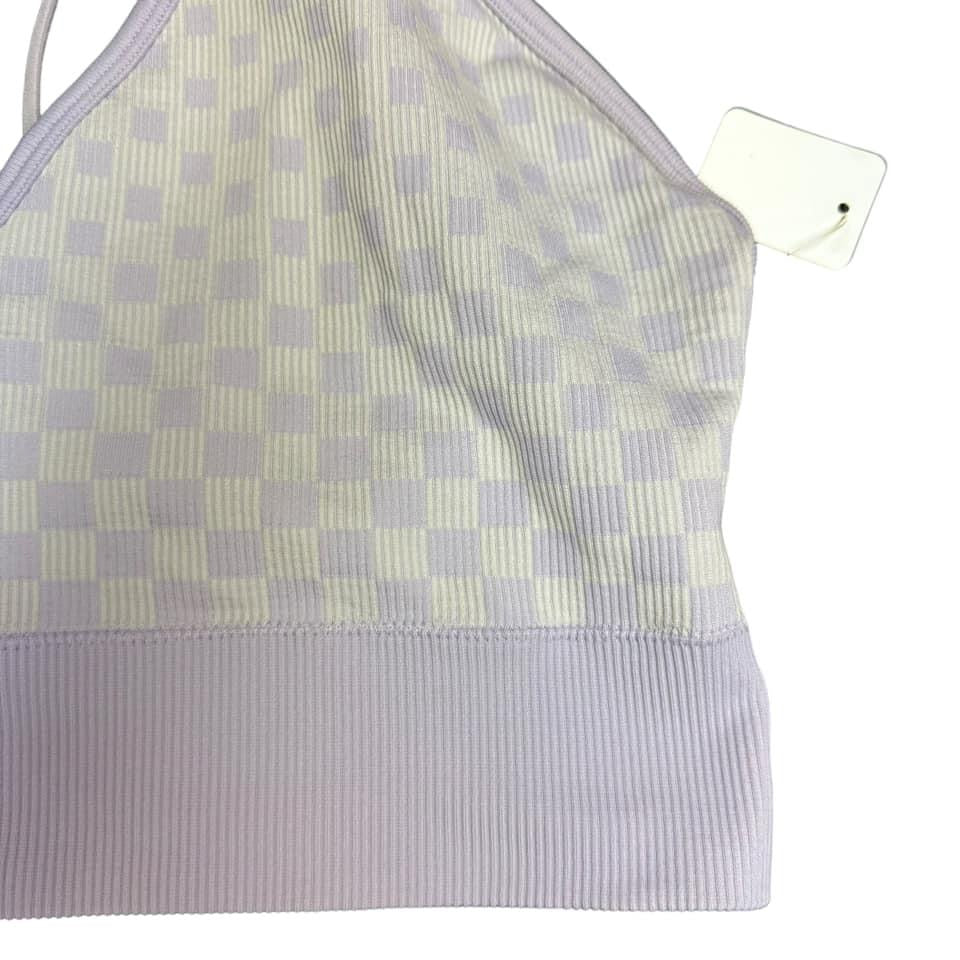 NOBO CHECKERED PURPLE BRALETTE  XXL $5.99