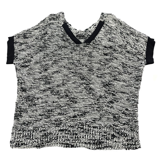 LAFAYETTE 148 BLACK WHITE KNIT SWEATER 100 LARGE