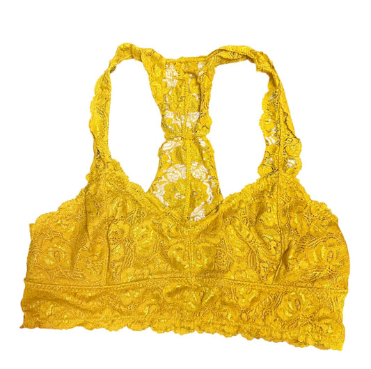 MUSTARD YELLOW LACE BRALETTE  M/L $5.99