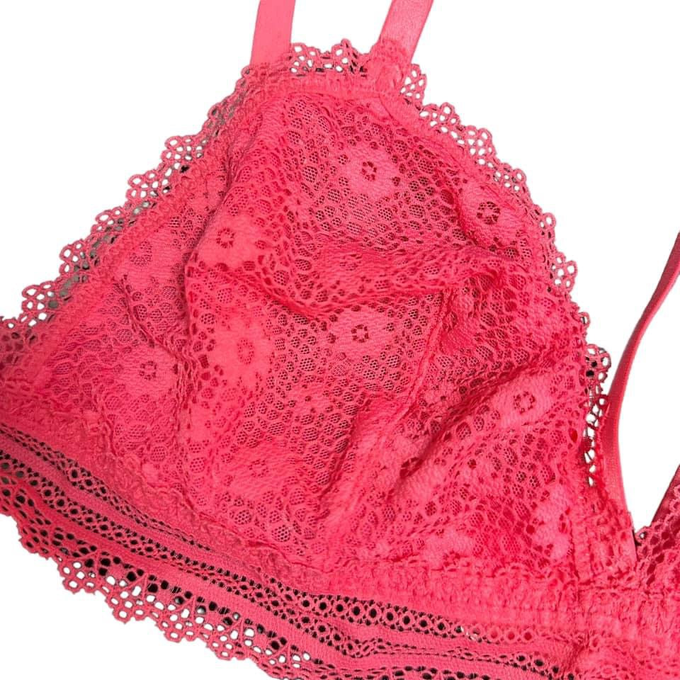 VICTORIA SECRET PINK LACE BRA  LARGE  $9.99