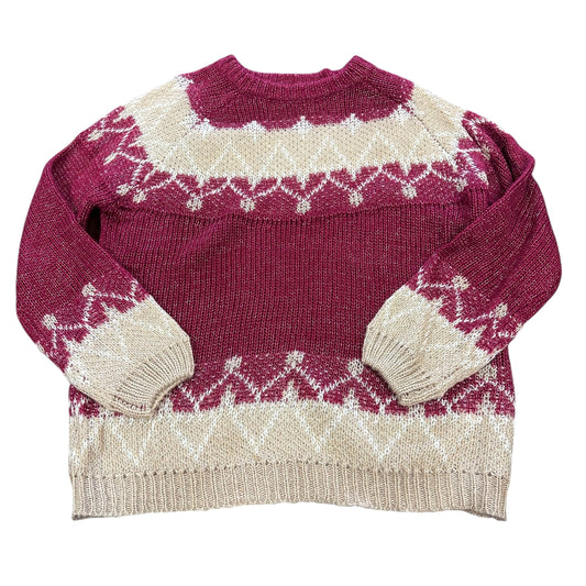 MAROON BEIGE SWEATER 8 LARGE