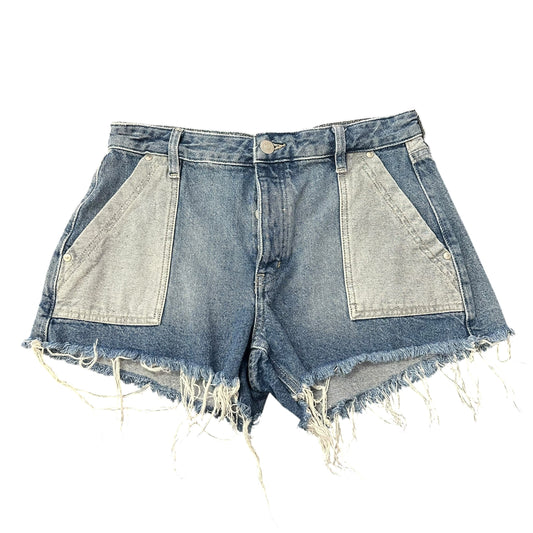 CLEO + WOLF HIGH RISE TWO TONE BLUE DENIM SHORTS 100 Sz 28
