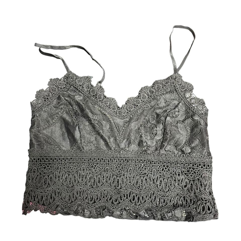 BLACK LACE BRALETTE CROP  SMALL $6.99