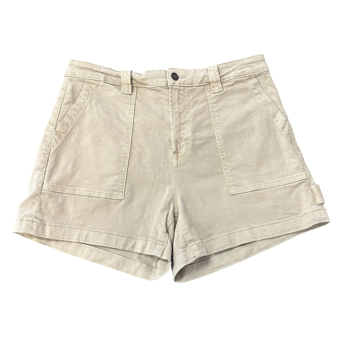 MICA TAN DENIM HIGH RISE SHORTS 100 LARGE