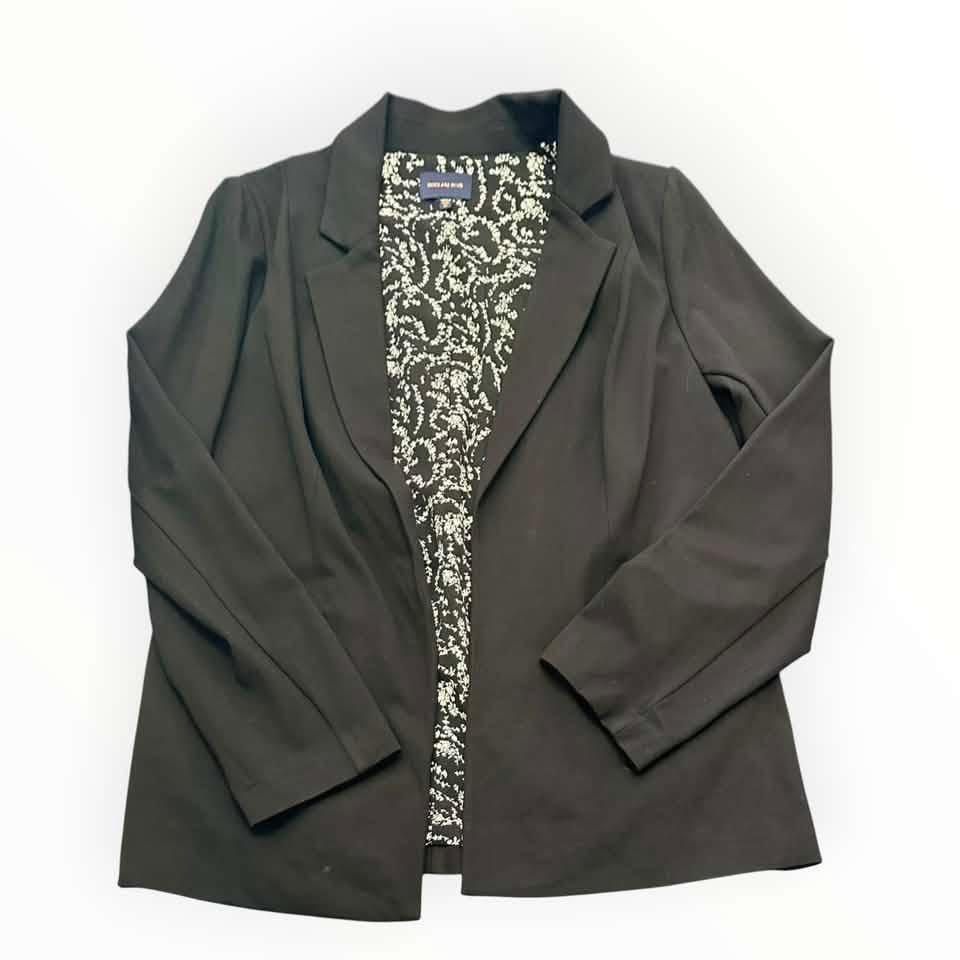 SKIES ARE BLUE BLACK OPEN BLAZER 1X