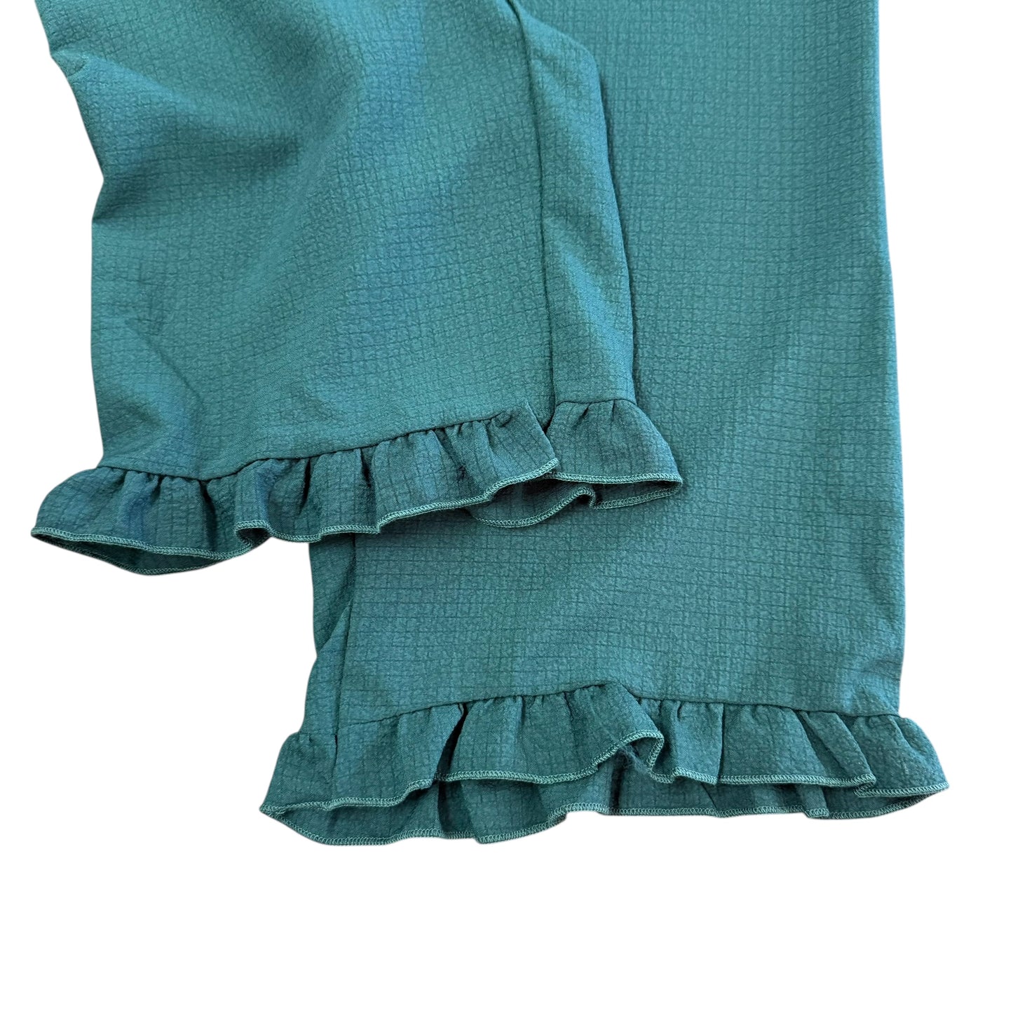 DARK GREEN 2 PIECE OUTFIT RUFFLES 223 SMALL