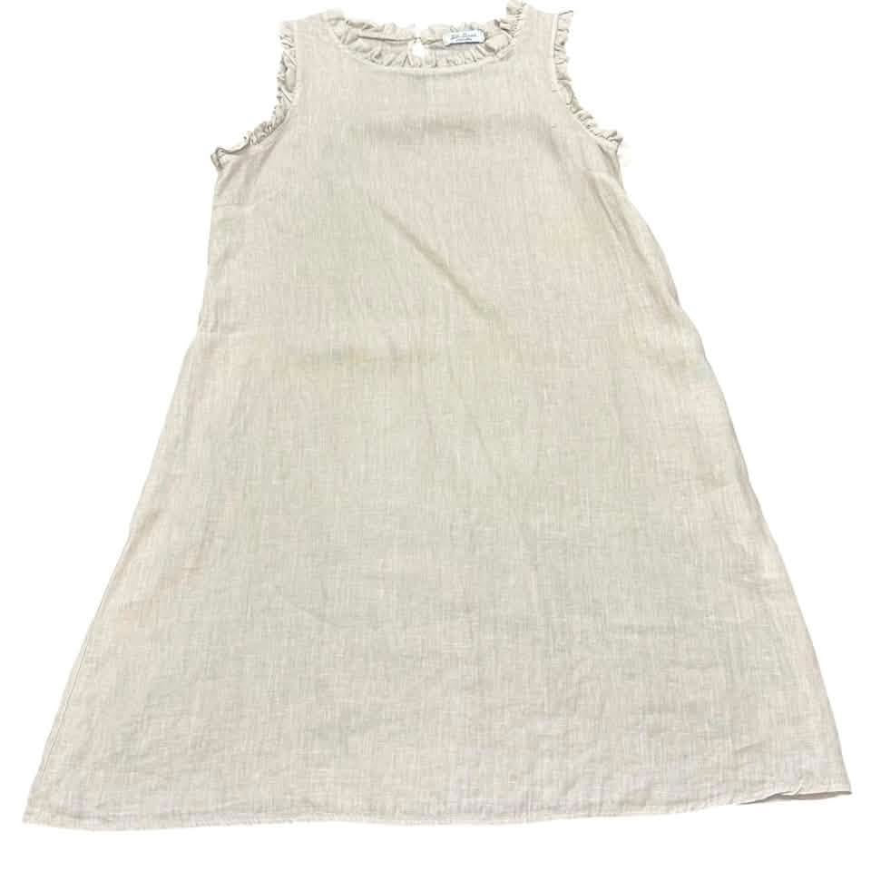 BLUE ORCHID MADE IN ITALY LINEN DRESS 44 SMALL
