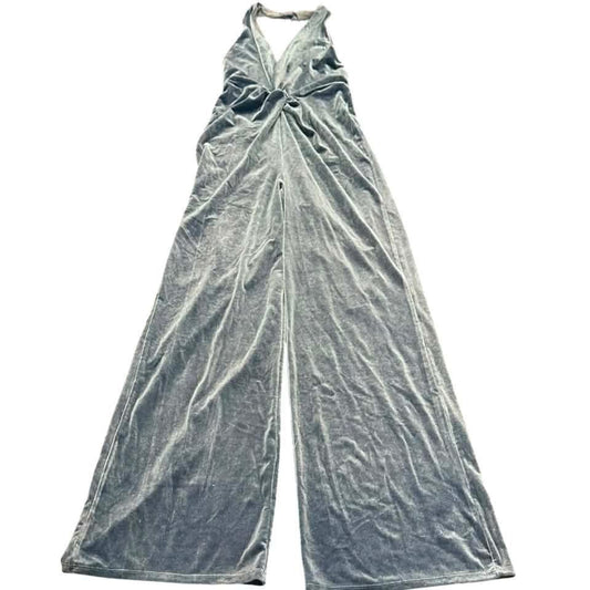LOVERS + FRIENDS BLUE VELOUR JUMPSUIT NWOT 100 XS