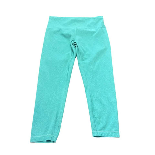 LULULEMON HIGH RISE LEGGINGS WUNDER TRAIN BLAZE MALDIVES GREEN 196 SZ 12