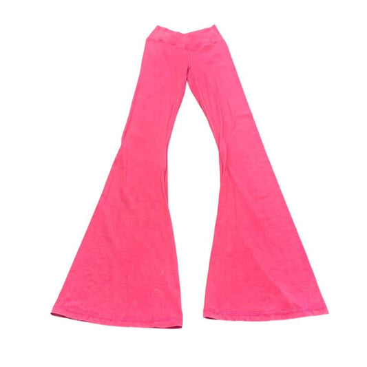 AERIE OFFLINE PINK CROSSOVER FLARE LEGGINGS PINK 100 SMALL