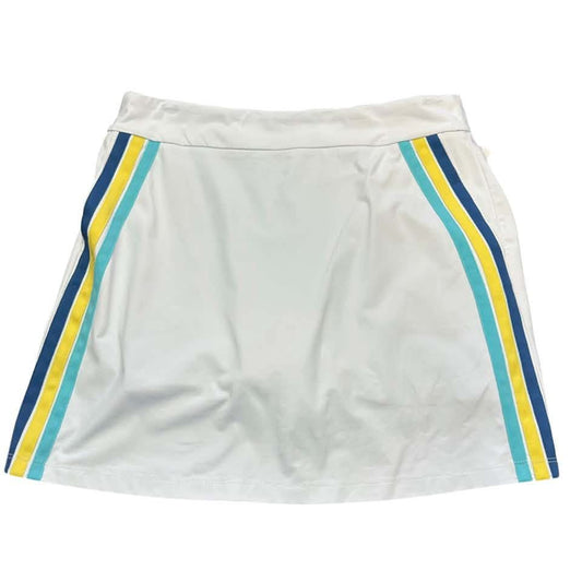 J.MCLAUGHLIN TOPSPIN SKORT WHITE STRIPED 84 MEDIUM