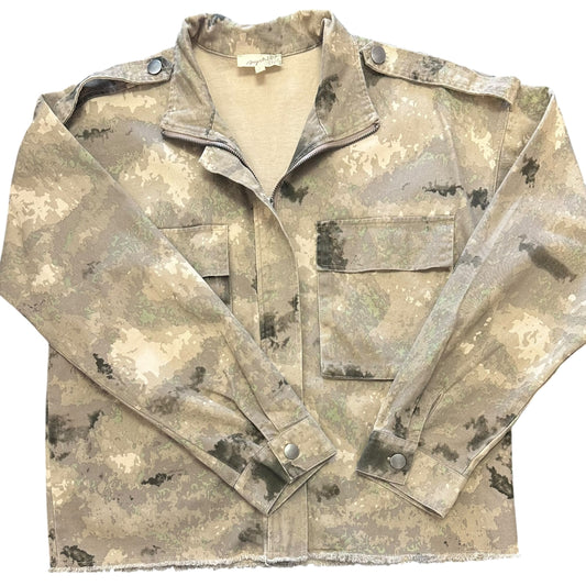MYSTREE TAN CAMO JACKET 100 SMALL
