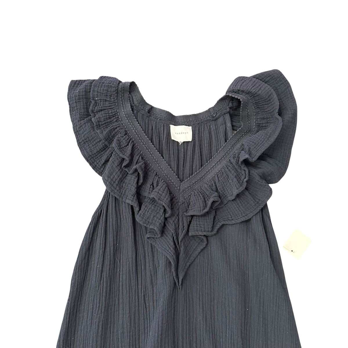 ANTHROPOLOGIE SUNDAYS NAVY GAUZE DRESS 249 SMALL