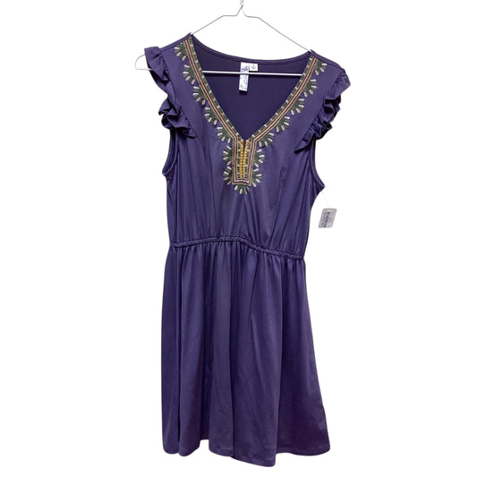 ALYA PURPLE EMBROIDERED DRESS - SMALL - 139