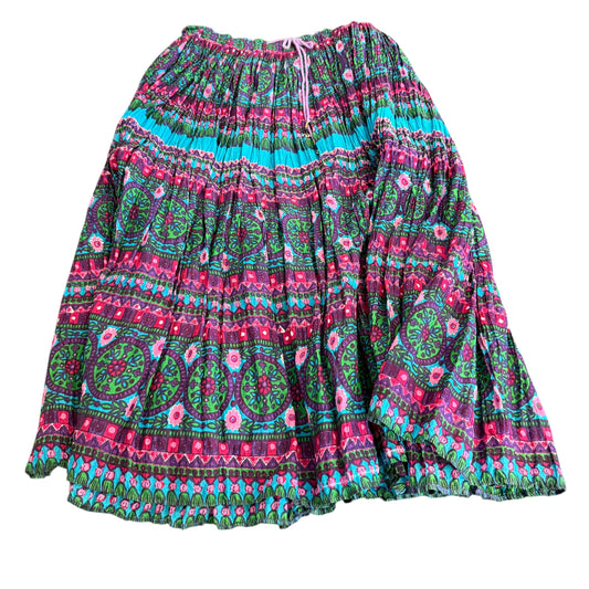 MULTI COLOR CRINKLED SKIRT 100 L/XL