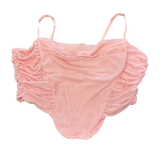 ZESICA PINK CROPPED TOP 223 NWT LARGE
