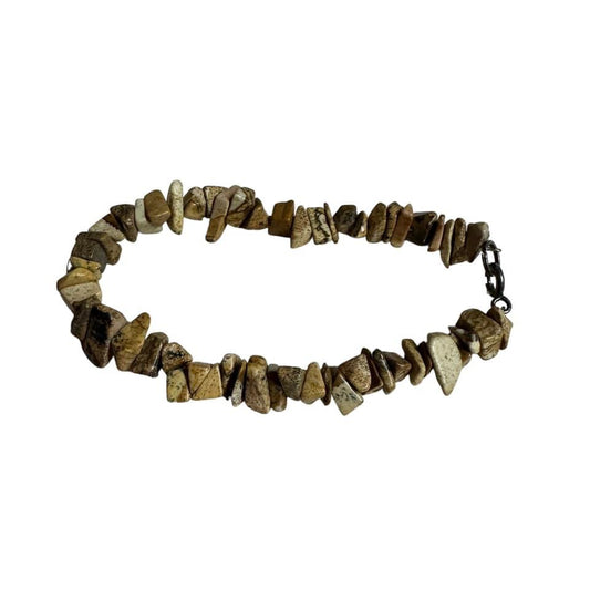 90s YELLOW BROWN STONE BRACELET