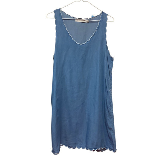 STATEMENT CHAMBRAY SCALLOP DRESS - MEDIUM - 87