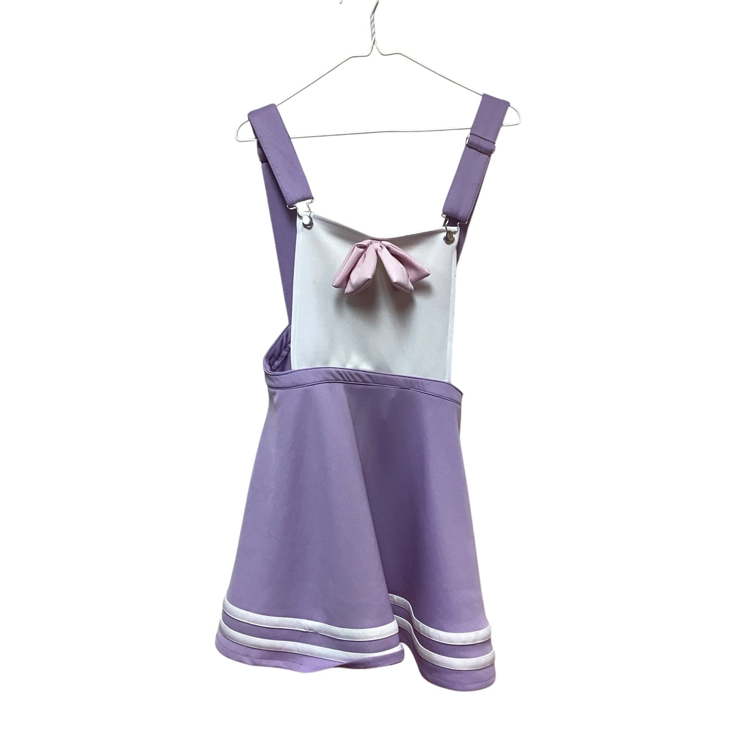 SWEET SOCIETY PURPLE WHITE OVERALL DRESS - MEDIUM - 148