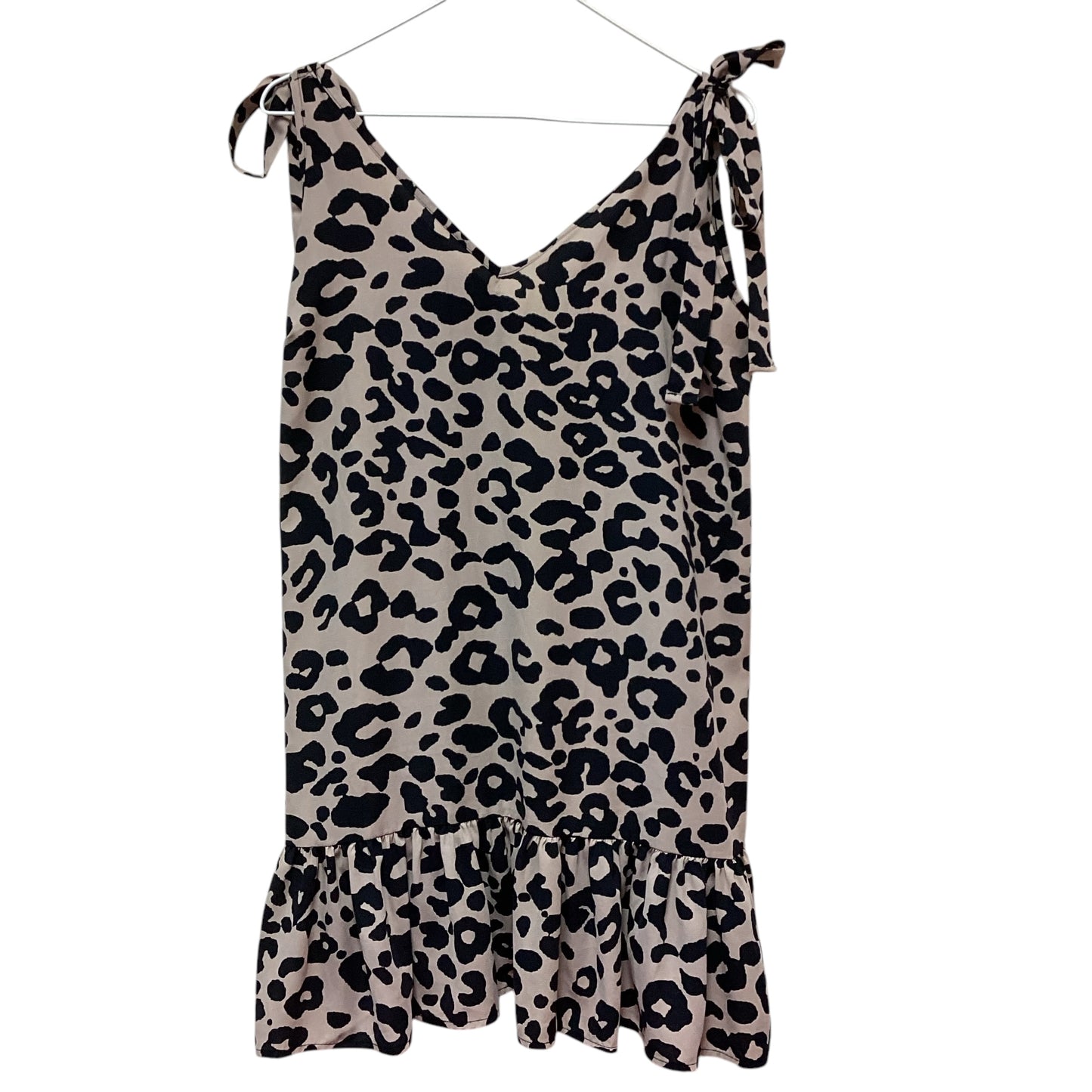 KARLIE ANIMAL PRINT DROP HEM DRESS - MEDIUM - 100