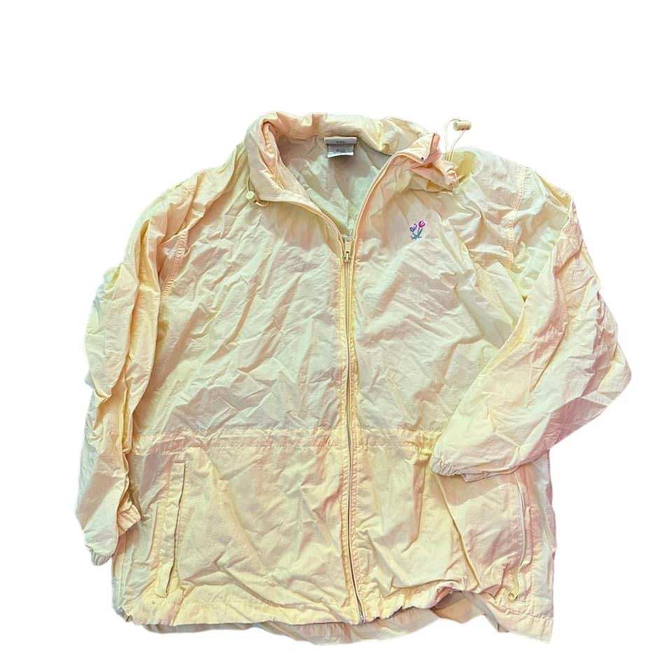 VINTAGE SPRING YELLOW WINDBREAKER JACKET XL