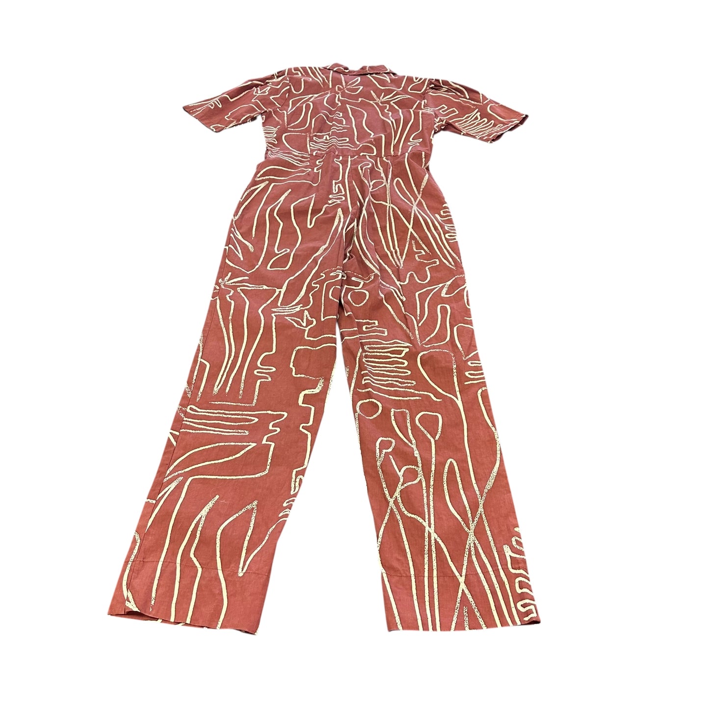 BEL KAZAN RUST BEIGE JUMPSUIT 100 SMALL