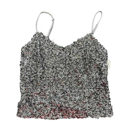 EXPRESS SILVER SEQUINS BLOUSE 223 XS