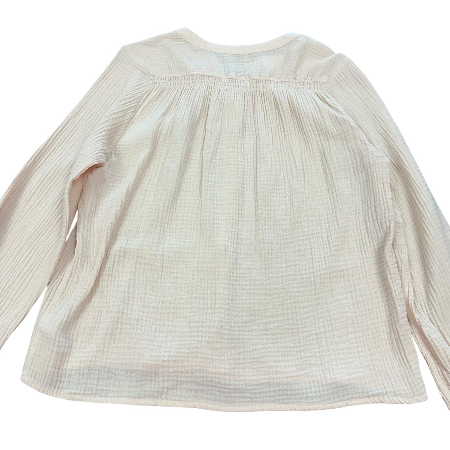 FAHERTY ORGANIC COTTON BEIGE BLOUSE 100 SMALL