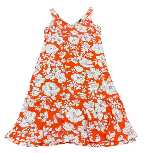 TOMMY BAHAMAS ORANGE WHITE FLORAL DRESS 87 SMALL