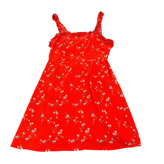 LULUS RED FLORAL DRESS 87 SMALL