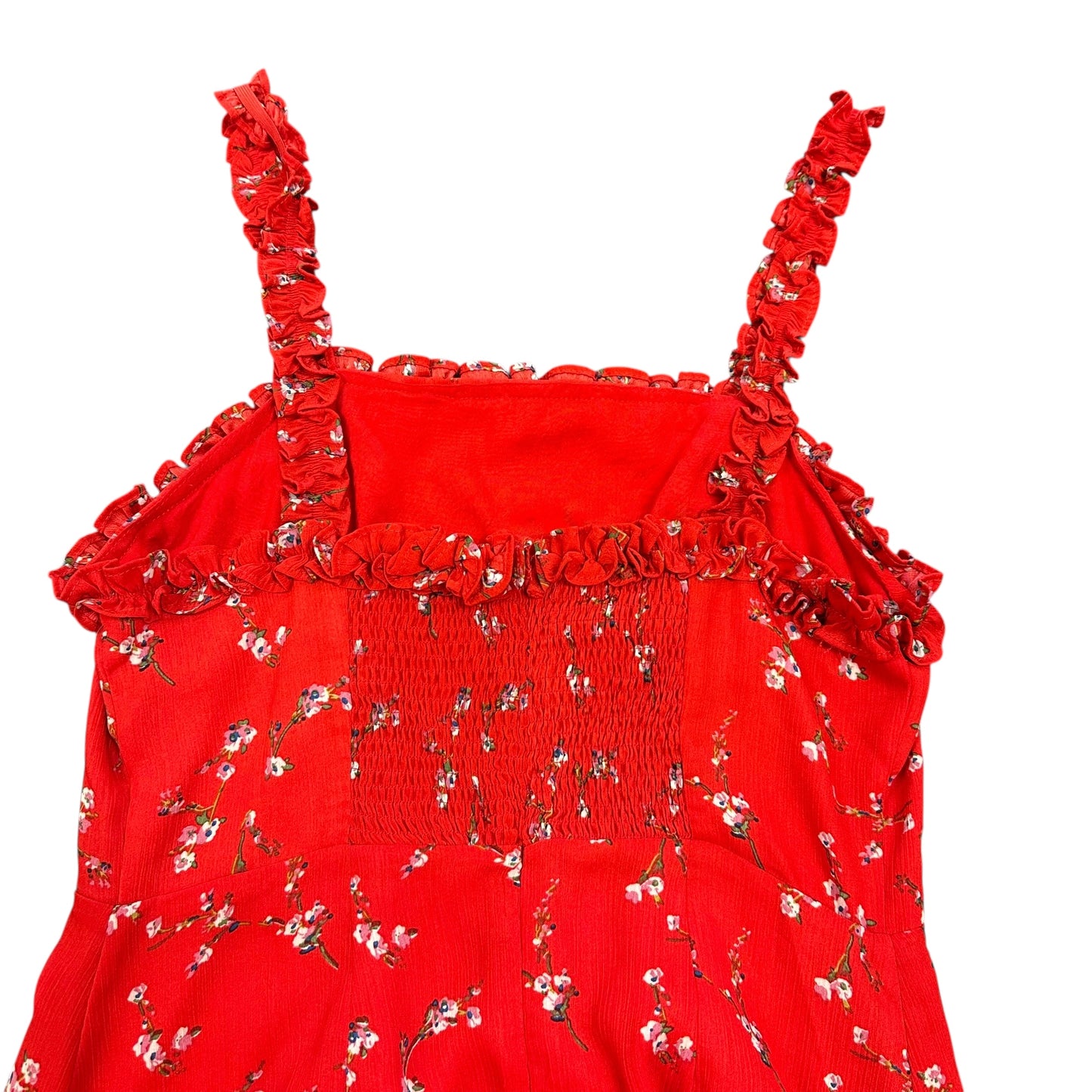 LULUS RED FLORAL DRESS 87 SMALL