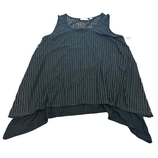 VIP KNITS AVENUE BLACK TANK TOP 7 Sz 14/16
