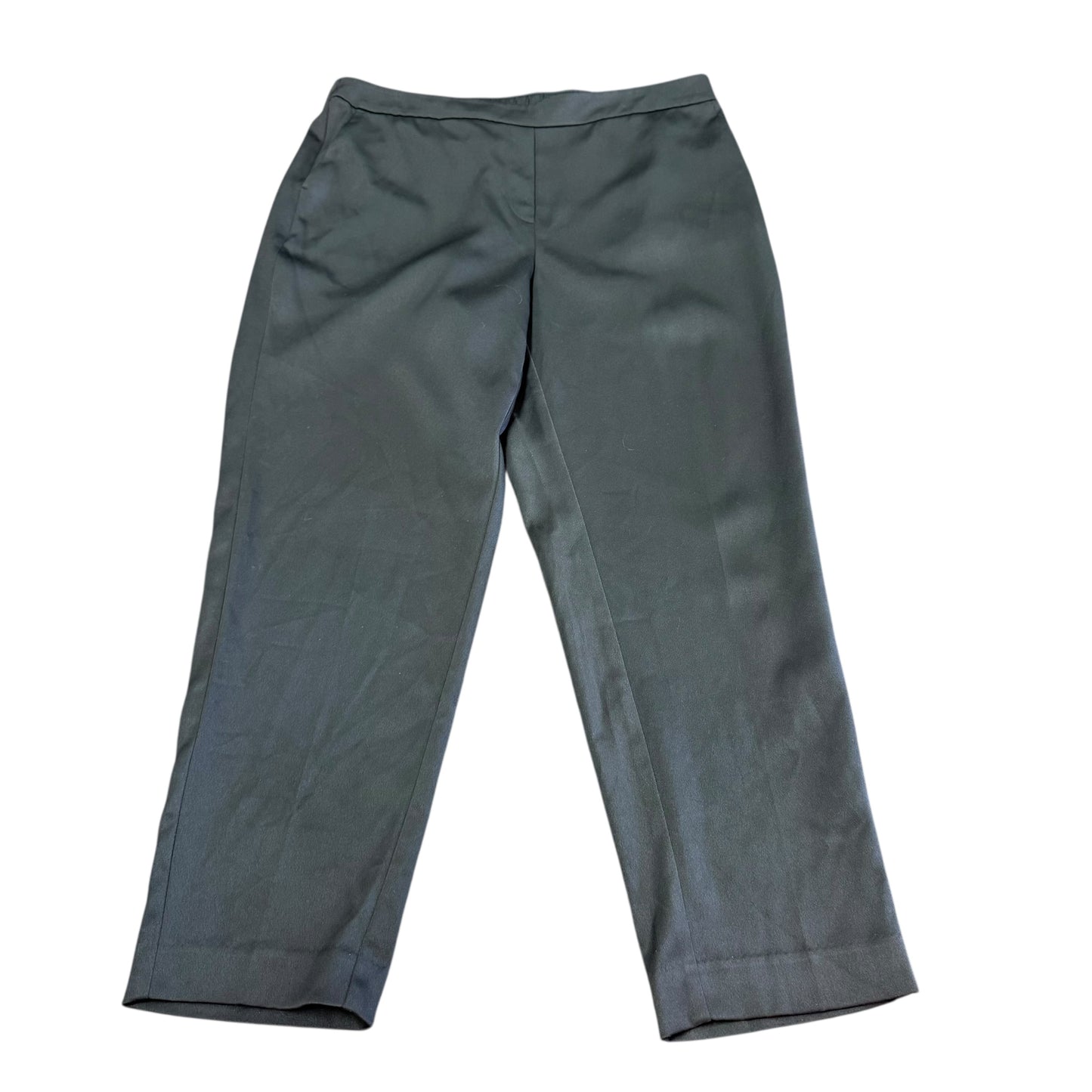 CHICOS SATIN BLACK PULL ON PANTS 11 SZ 12