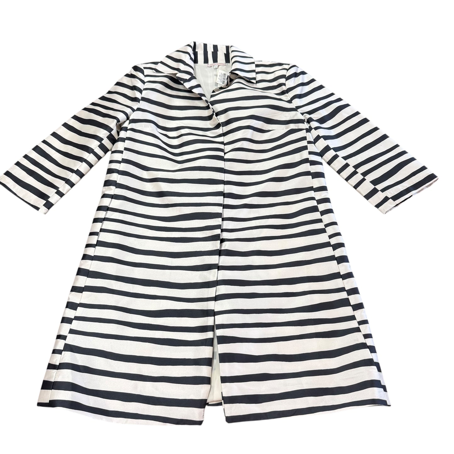 FRANCES CALENTINE BLACK WHITE COAT 214 SMALL