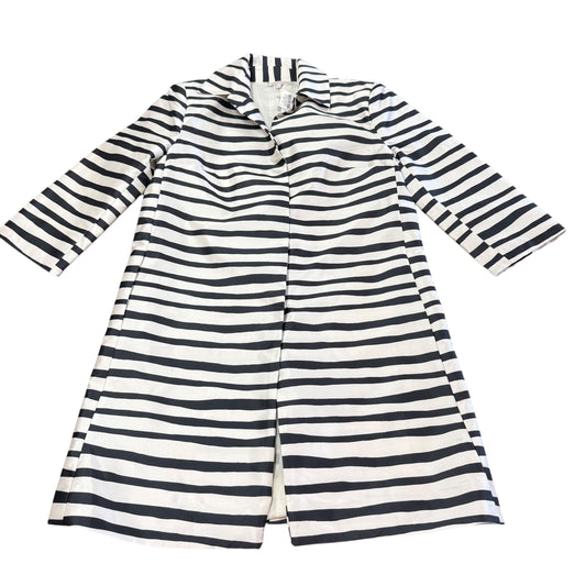 FRANCES CALENTINE BLACK WHITE COAT 214 SMALL